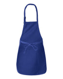 Mid Length Aprons | Q-Tees Q4350 | Small Embroidery (4" X 4")