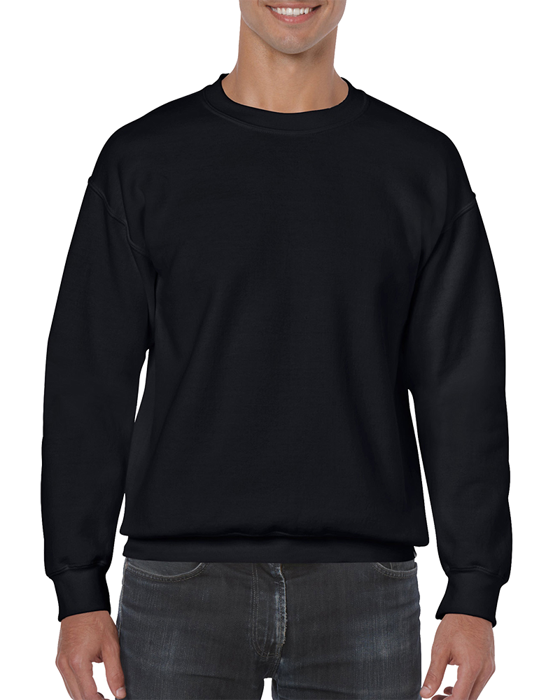 Poly Cotton Sweatshirts Gildan 18000 Large Embroidery 11 X 7 Black