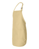 Mid Length Aprons | Q-Tees Q4350 | Small Embroidery (4" X 4")