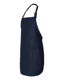 Mid Length Aprons | Q-Tees Q4350 | Small Embroidery (4" X 4")