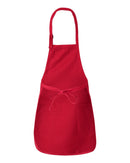 Mid Length Aprons | Q-Tees Q4350 | Small Embroidery (4" X 4")